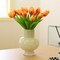 Orange Artificial Flowers 20 Tulips Realistic Touch Spring Summer Fake Flowers Fall Decor Flowers Outdoor Garden Parties and Wedding Decoration